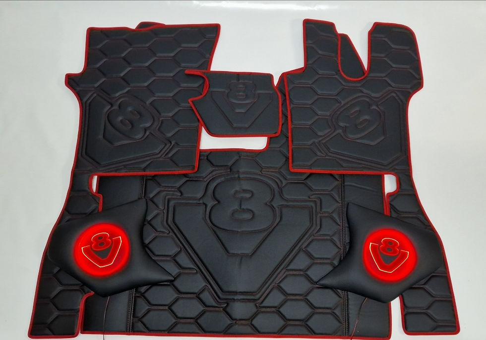 PRESTIGE LINE Scania R Next Gen Honeycomb Stitch Floor Mat + LED Door Cards