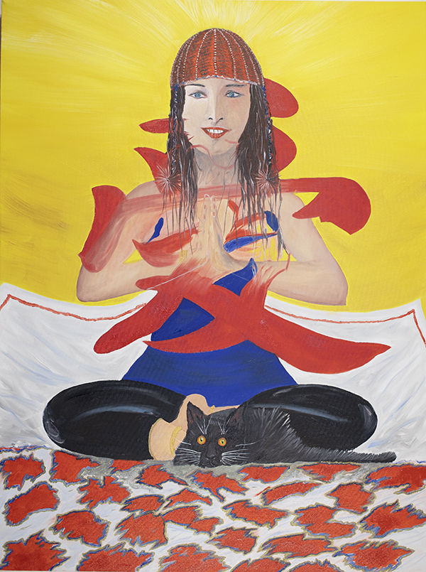 0010 JBD OIL ON CANVAS 40 X 30 2018 FAIRFIELD USA  LOVE IN CHINESE