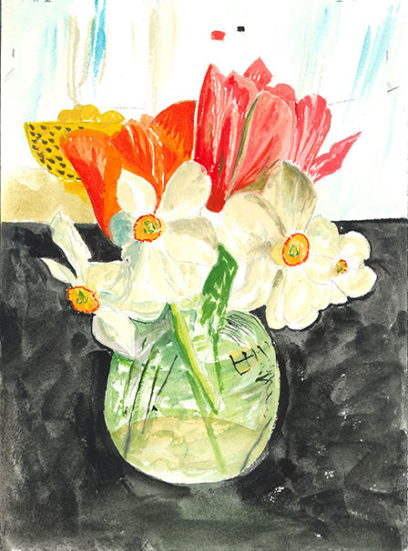 0244 JBD Watercolor 9 X 12 2020 Bali Indonesia Le Vase Nusa Dua