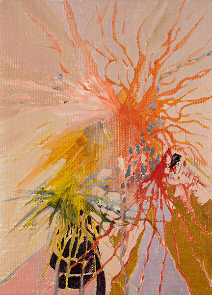 0146 JBD OIL ON CANVAS 14 X 11 2018 Fairfield USA The Octopus Abstract