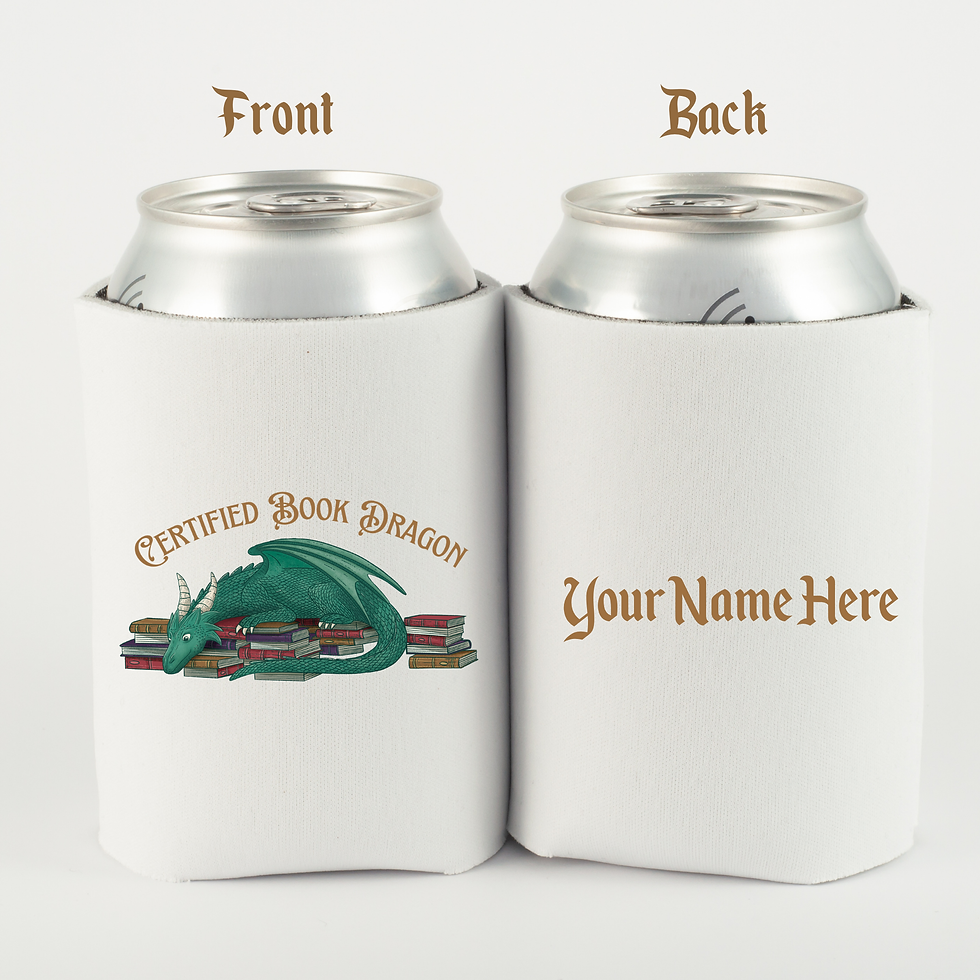 Certified Book Dragon Can Cooler