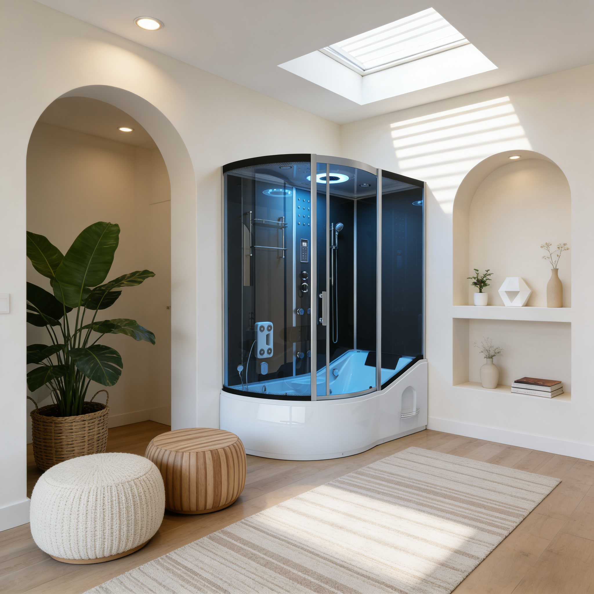Steam Shower Whirlpool Bath Aquatech 1700 x 900 Cabin Room Cubicle