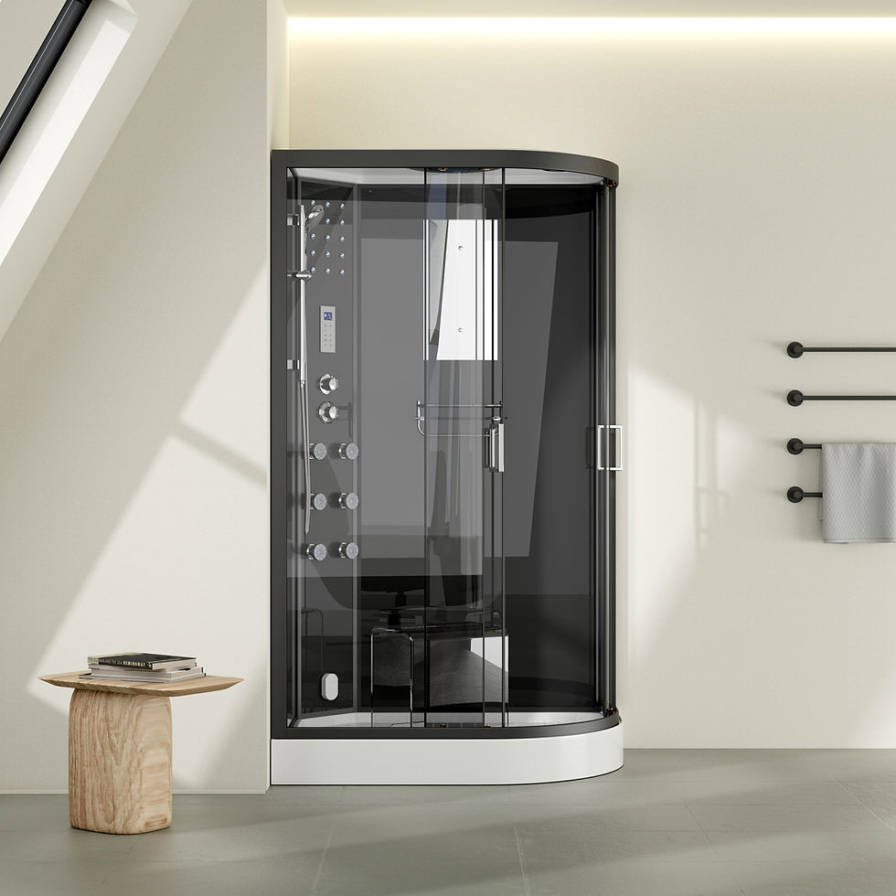 Thumbnail: 1200x800mm Black Aquatech Steam Shower Cabin Spa Room
