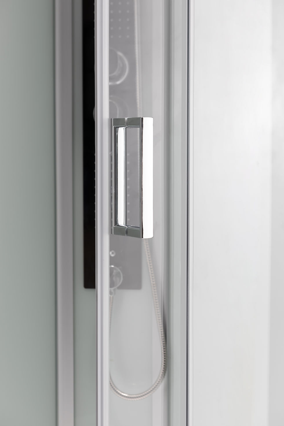 Thumbnail: silver square shower cabin