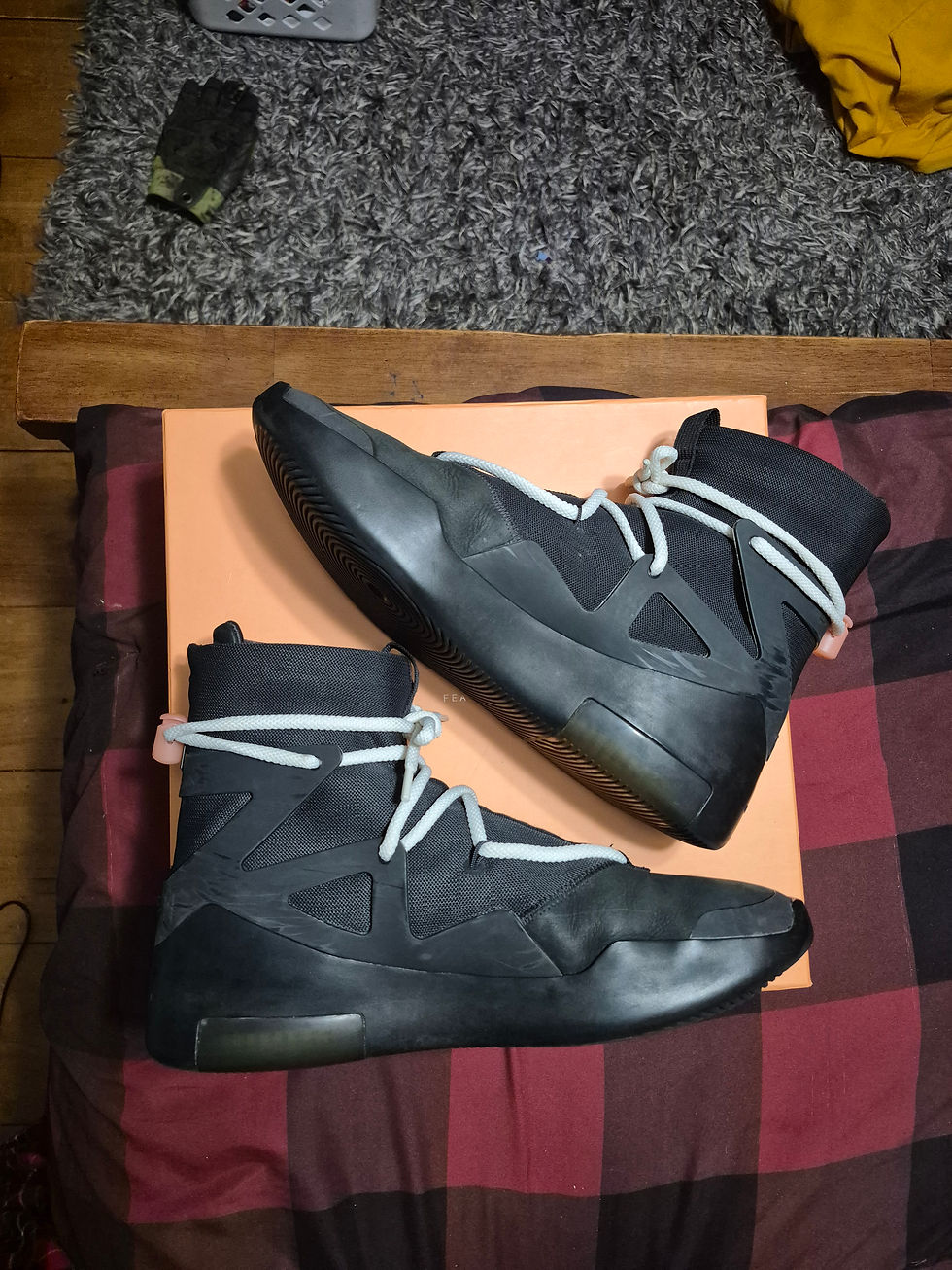 Thumbnail: Nike Air Fear Of God (Triple Black) size 11