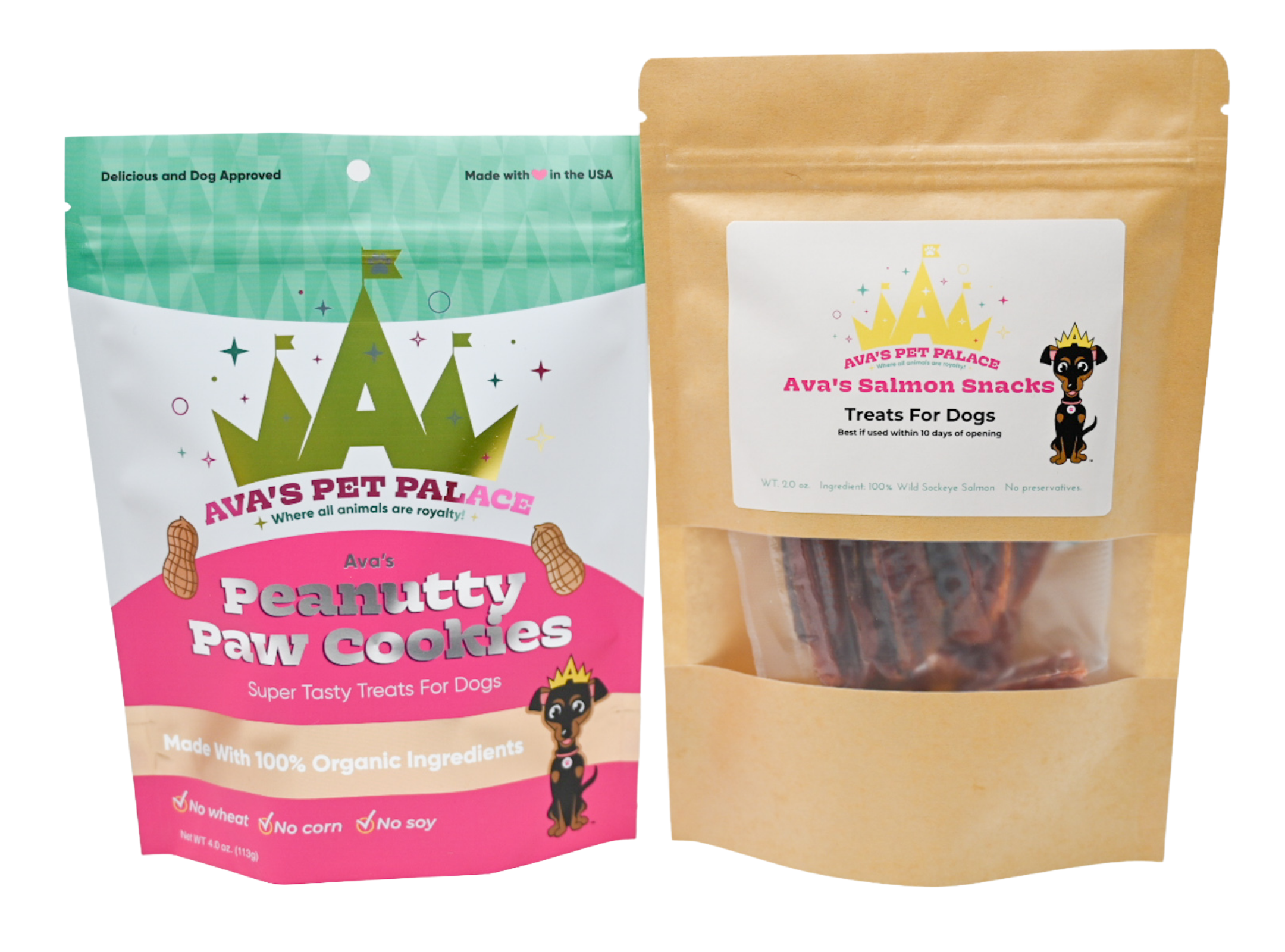 Peanutty Paw Cookies + Salmon Snacks for Dogs!