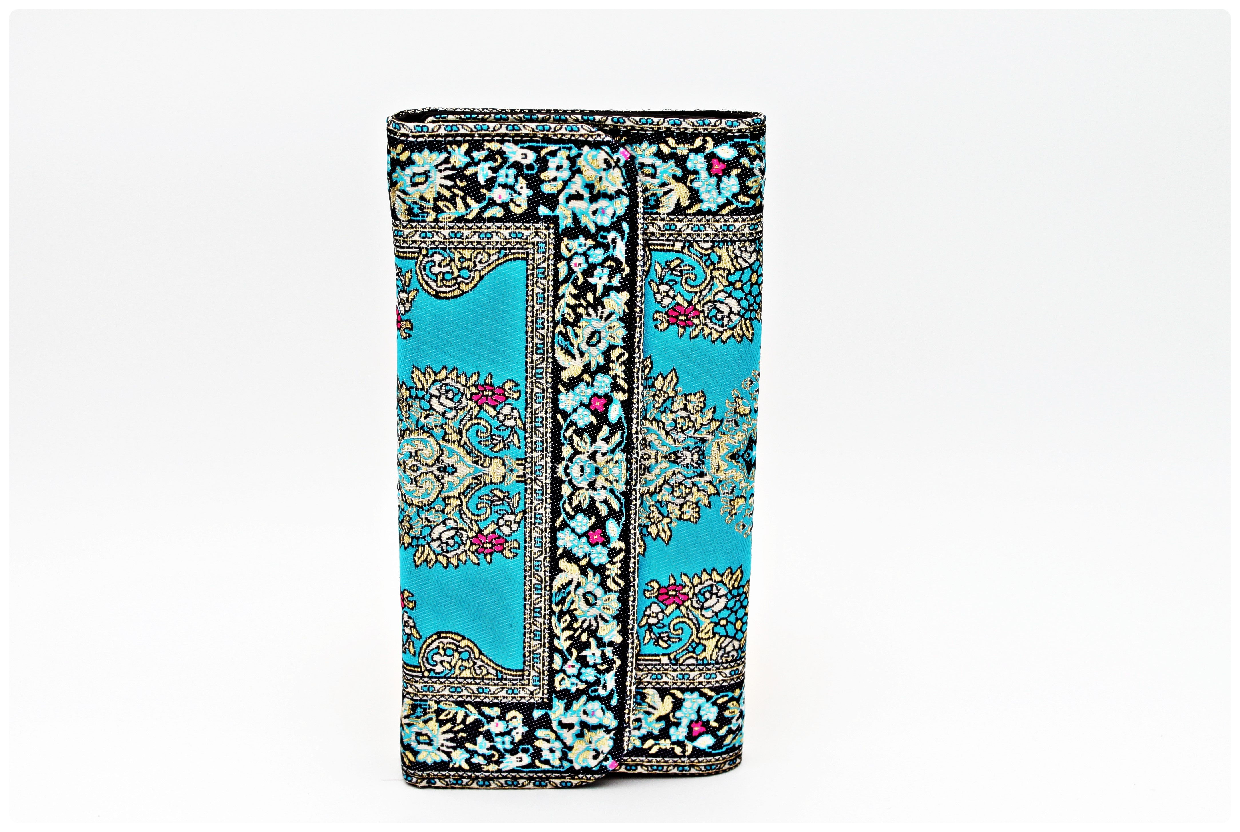 Turkuaz Renk Kapaklı Otantik Cüzdan