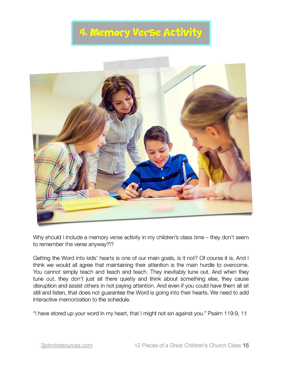 Thumbnail: 12 Pieces of a Great Children's Church Class