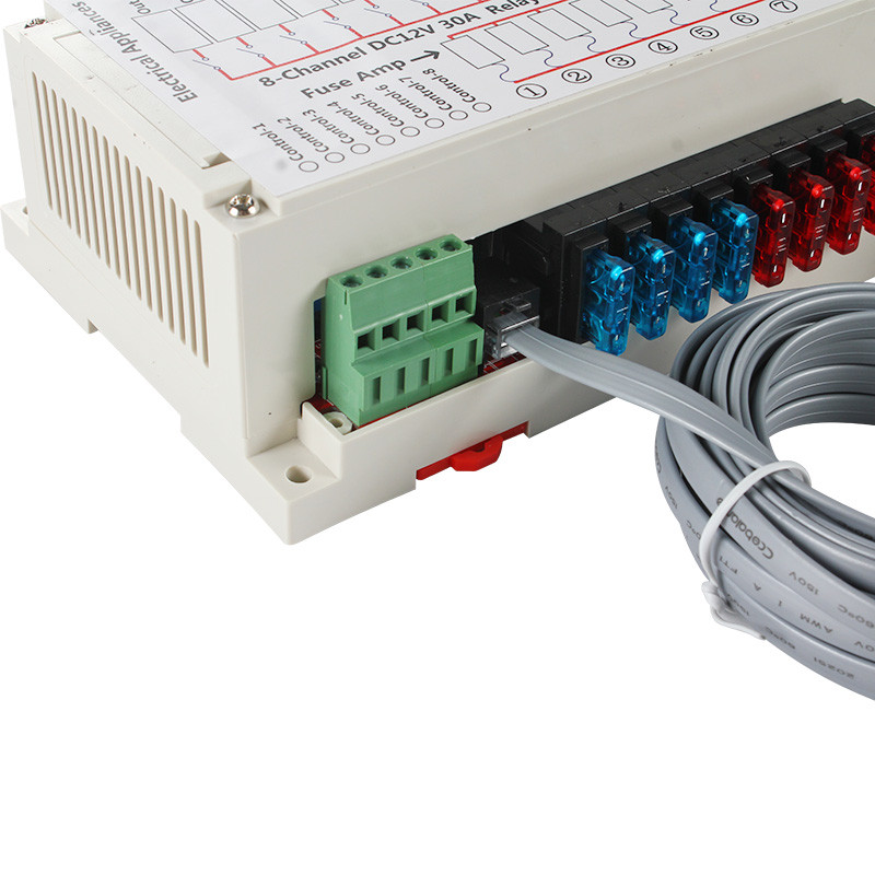 Thumbnail: 12 VDC 8-WAY TOUCH SCREEN RV CONTROL SYSTEM WITH BLUE LIGHTING