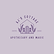 AJ's Cottage logo. 
lilac background, dark purple house shape and plant shapes. Text AJ's Cottage. Apothecary and Magic in dark purple.