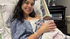 Hamilton Medical Center staff members celebrate first-time mom 