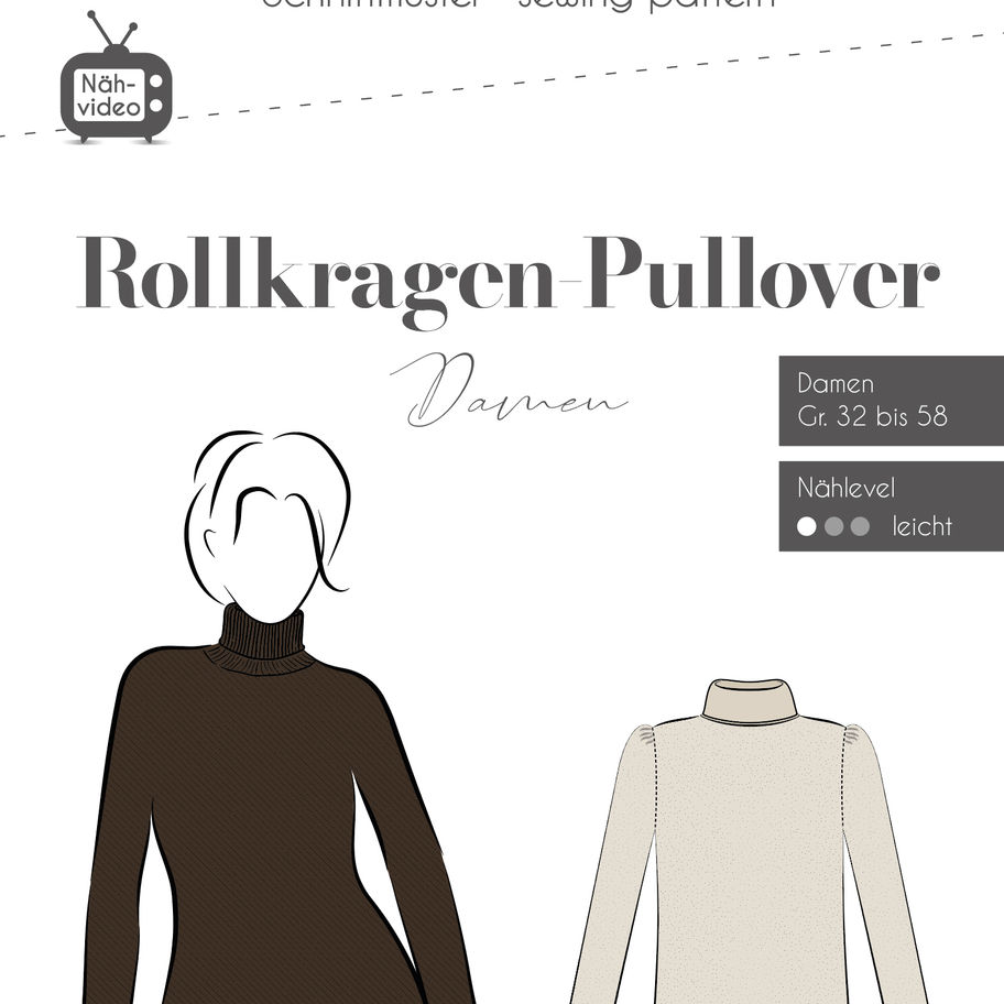 Fadenkäfer Schnittmuster Rollkragen Pullover Damen Titelbild