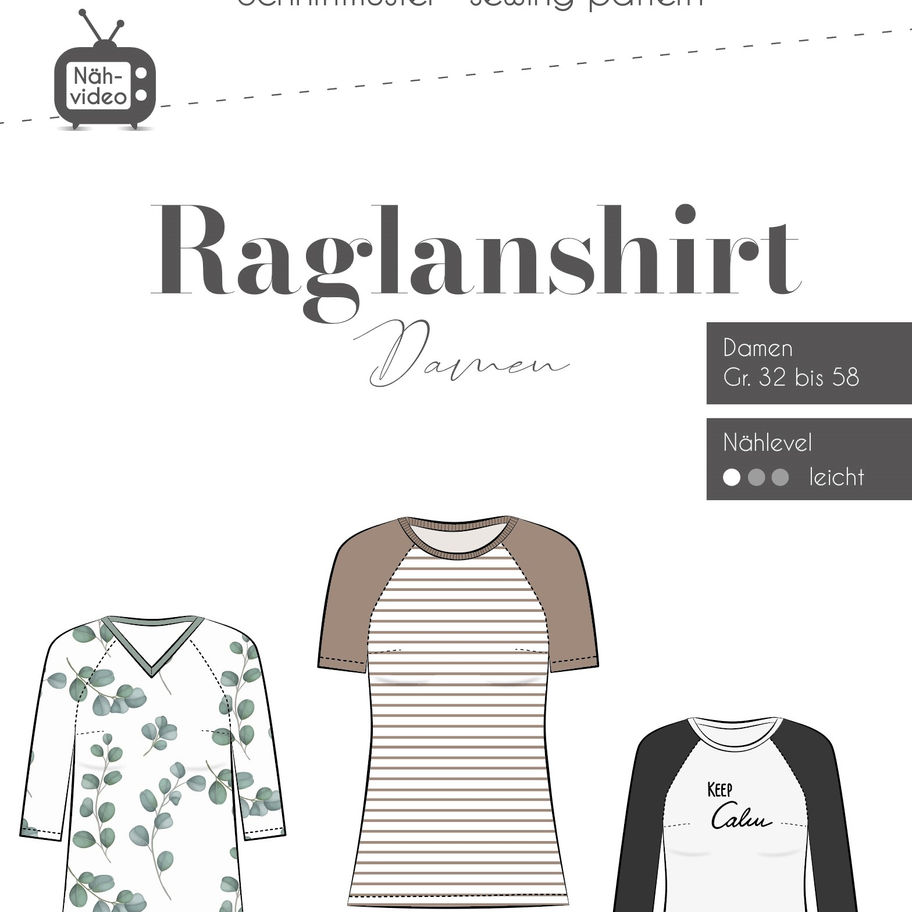 Fadenkäfer Schnittmuster Raglanshirt Damen Titelbild