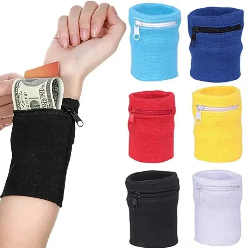 Sports Wristband Zipper Wrist band