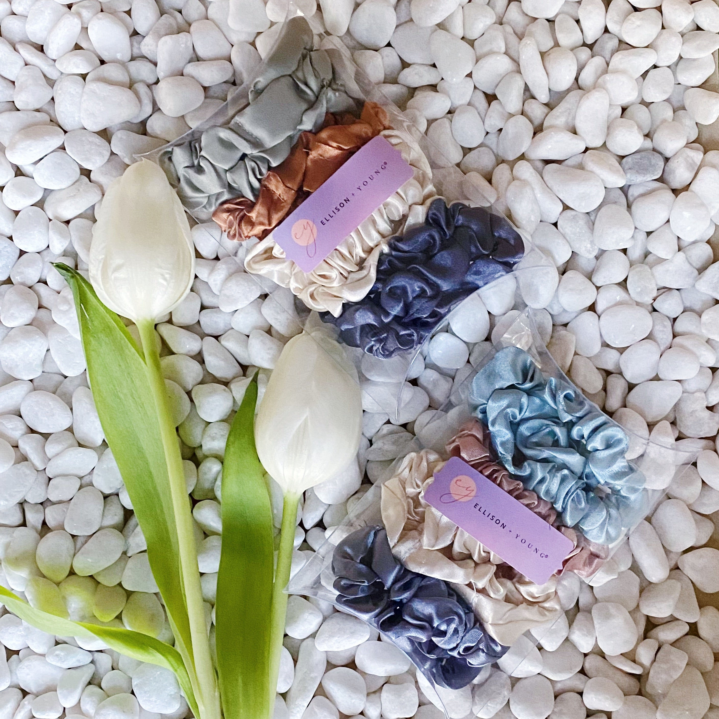Satin Self Care Scrunch - Set Of 8
