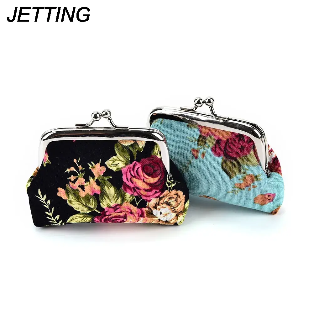 New Elegant Roses Canvas Mini Coin Purses Zero Wallet