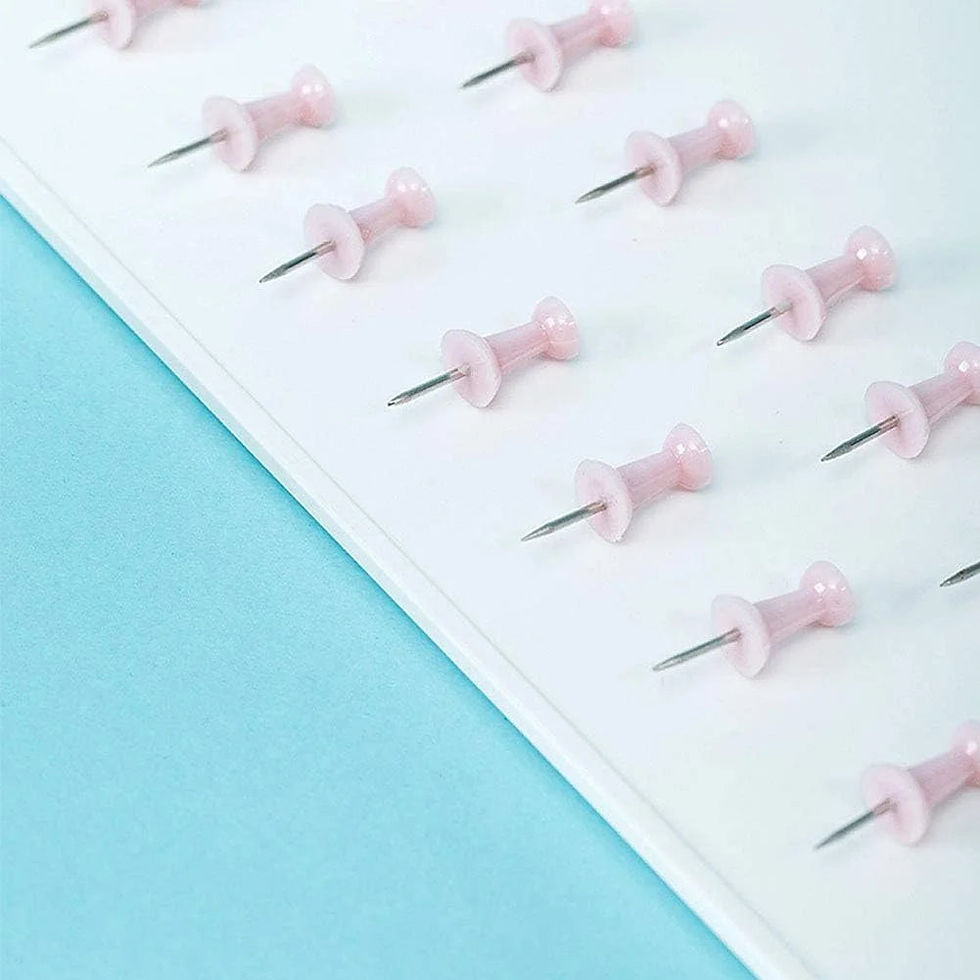 Thumbnail: Pink Office Metal Paper Clips Binder Set For Office, School