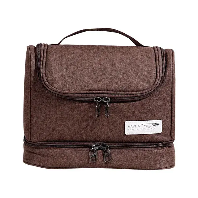 Thumbnail: New Dry Wet Hanging Make Up Bag Oxford Travel Organizer Cosmetic Bags