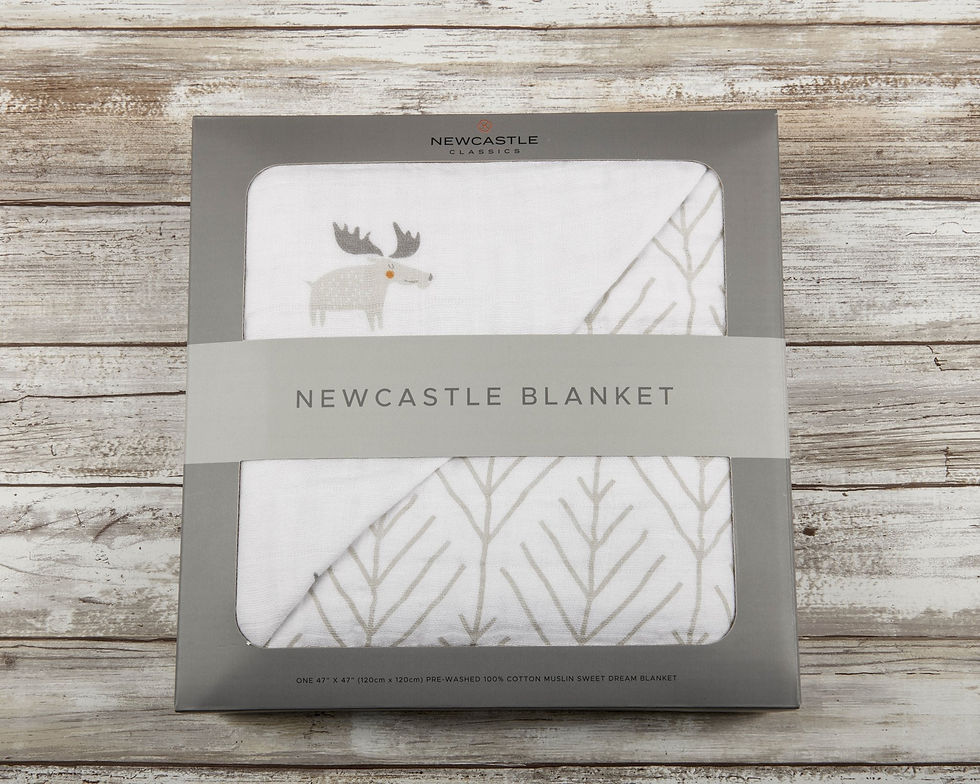 Thumbnail: Mister Moose and Forest Arrow Cotton Muslin Newcastle Blanket