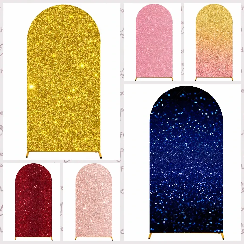 闪光拱门背景文字照片生日婚礼布置装饰