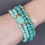 Thumbnail: Druzy Stone Hexagon Glass Beads Bracelet