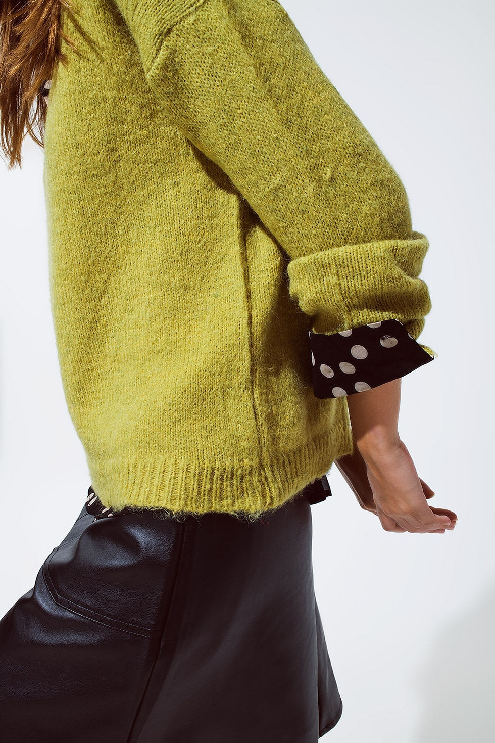 Thumbnail: Soft Green Jumper With v Neck
