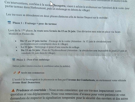 info travaux