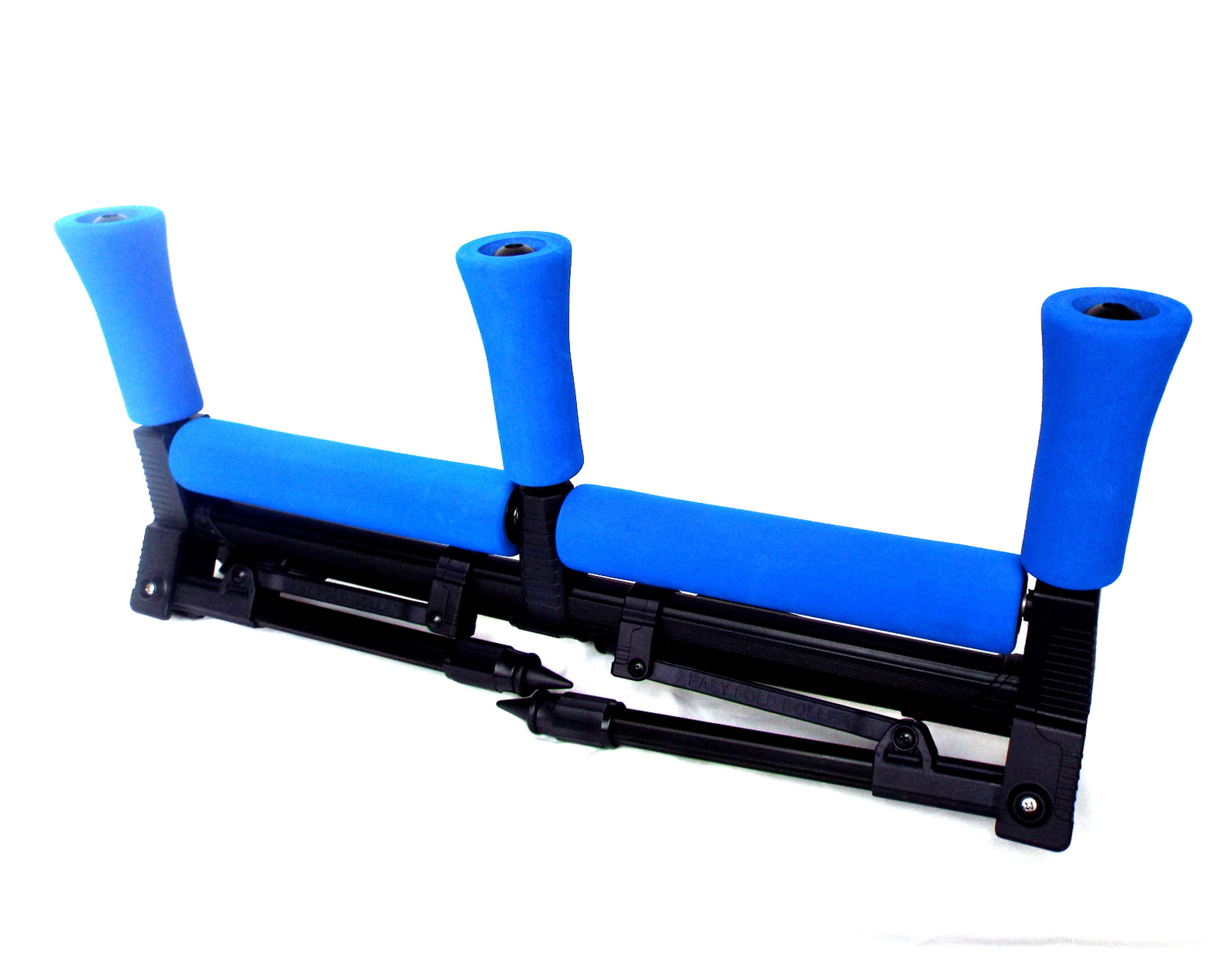 Large 3 Upright Blue Pole Roller with Black Metal Finish