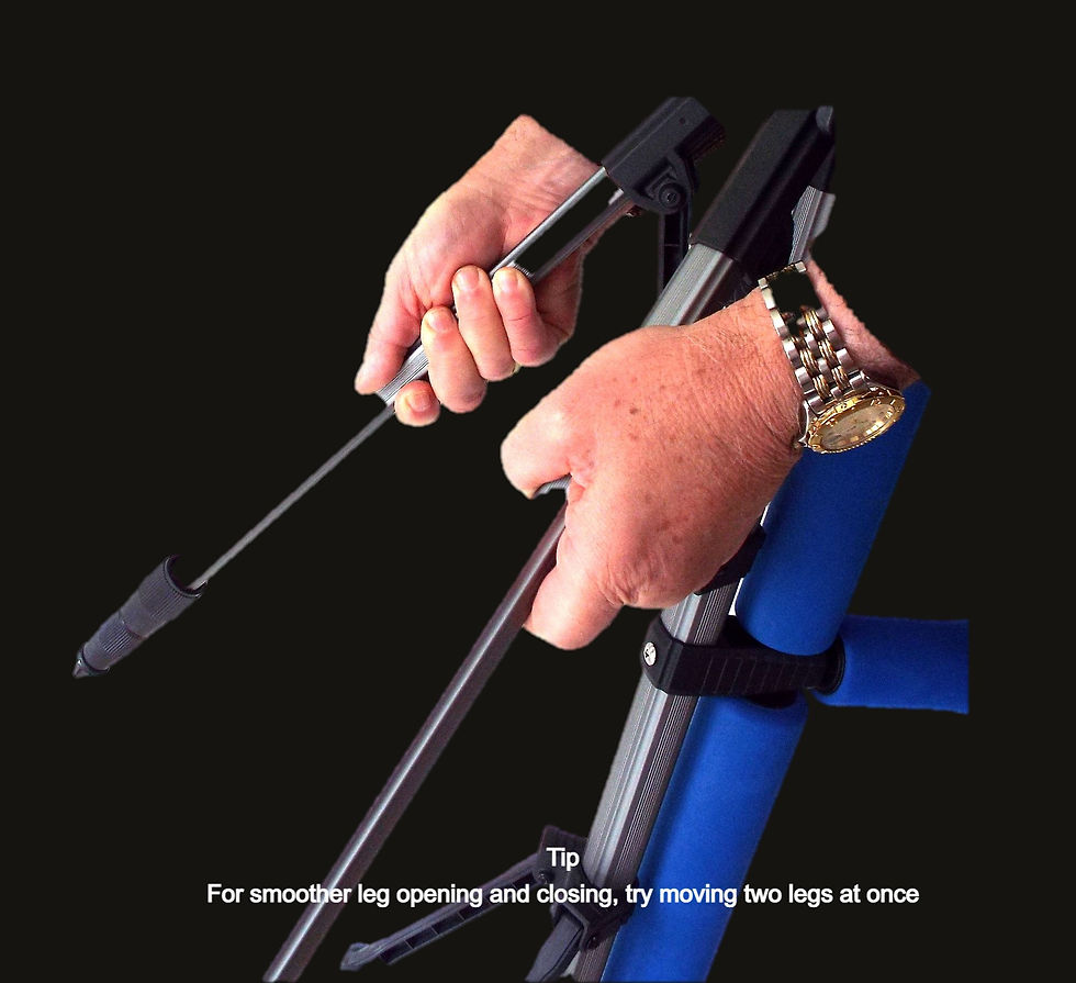 Thumbnail: High Leg  EVA High Leg Roller, Black Metal & Nylon Bag
