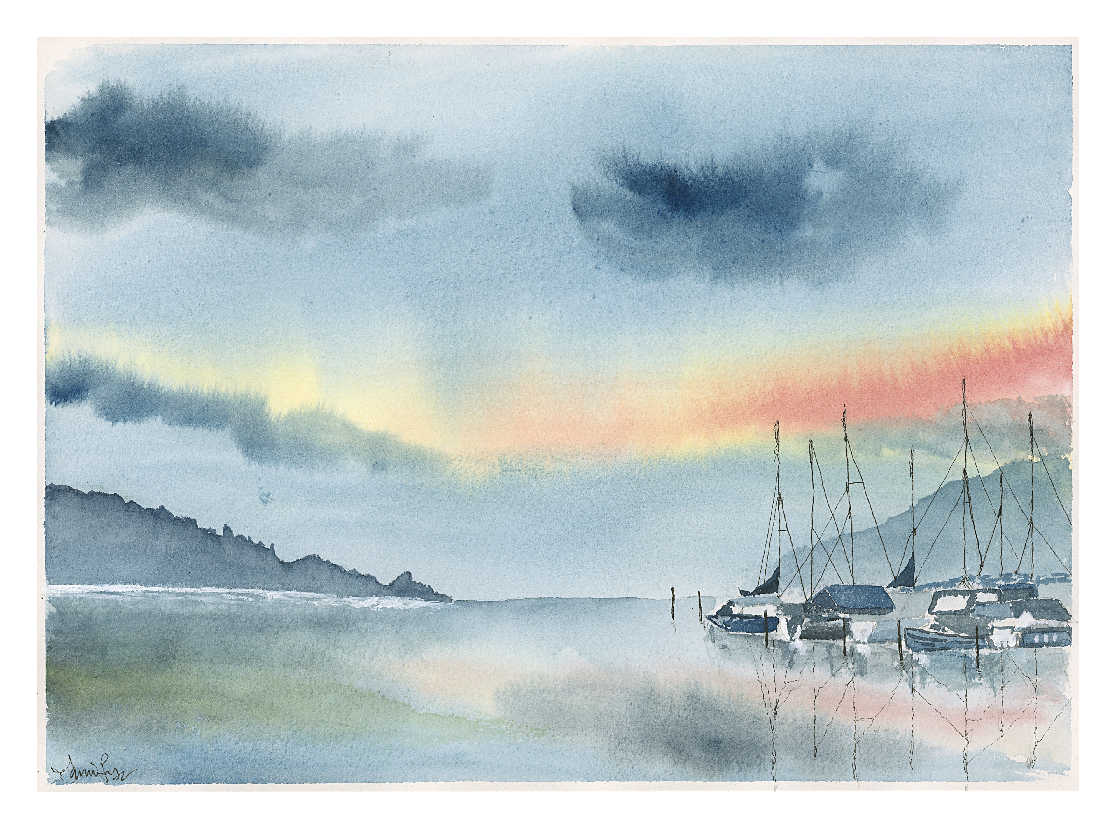 Sunset Harbor Print