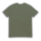 Back view of unisex t-shirt in Military Green with clean back and classic silhouette.