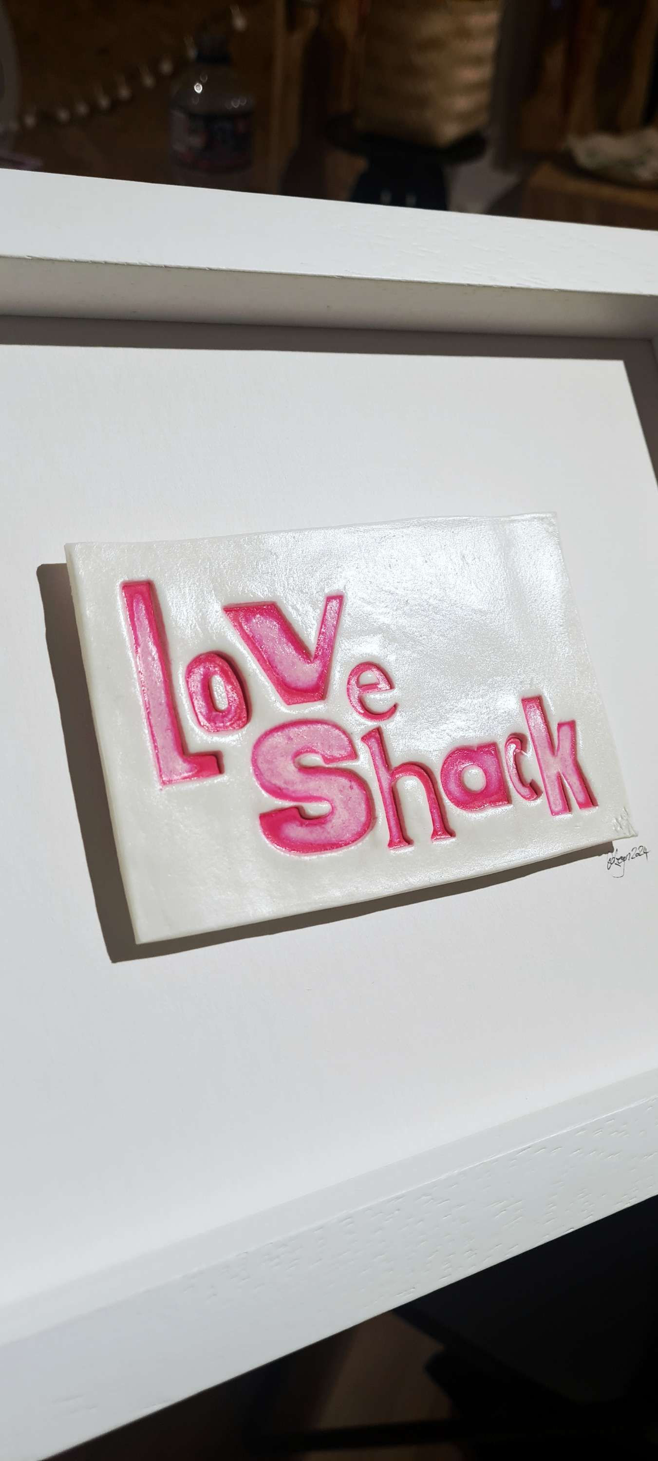 Love Shack -  Words in Porcelain (Pop of Colour) 