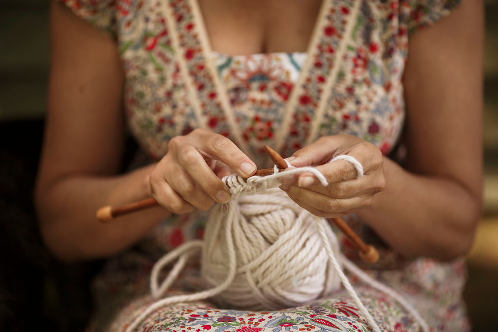knitting hands