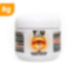 An 8 gram jar of Golden Teacher Magic Mushroom Capsules from TRU Mycadelics containing 8g of milled cubensis mushrooms