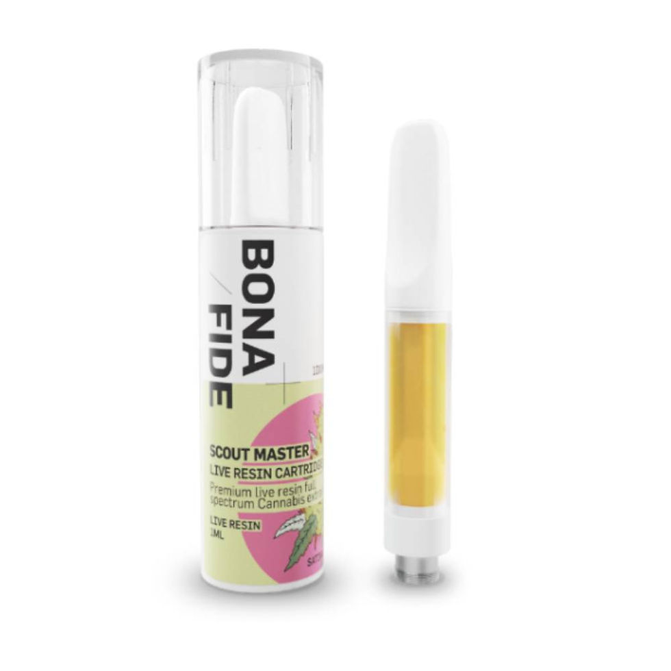 Thumbnail: Scout Master strain live resin vape cart from Bonafide