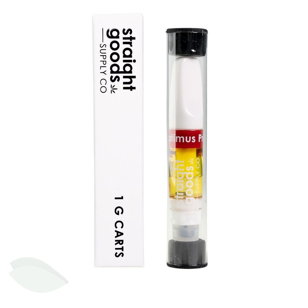 Thumbnail: Straight Goods 1g THC Distillate Vape Cart in the Optimus Prime Strain