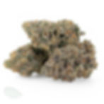 Three large cleanly manicured buds of Wedding Cake Indica strain