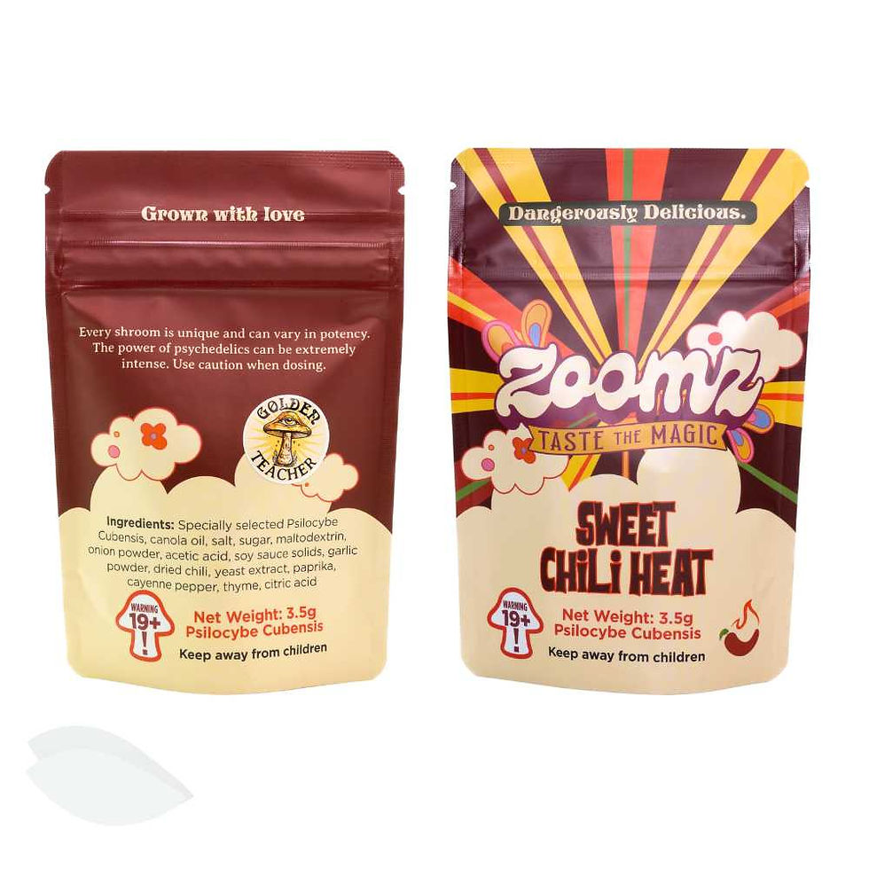 Thumbnail: Golden Teacher Shroom Chips - Sweet Chili Heat Flavour