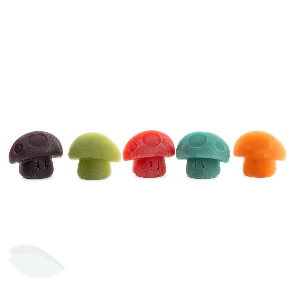Thumbnail: Zoomz mushroom shaped psilocybin gummies in 5 tempting flavours.
