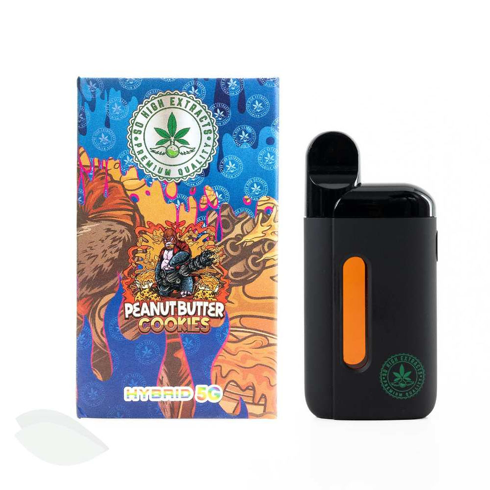 Thumbnail: So High Extracts' premium 5 gram disposable THC vape in the Peanut Butter Cookies strain flavour