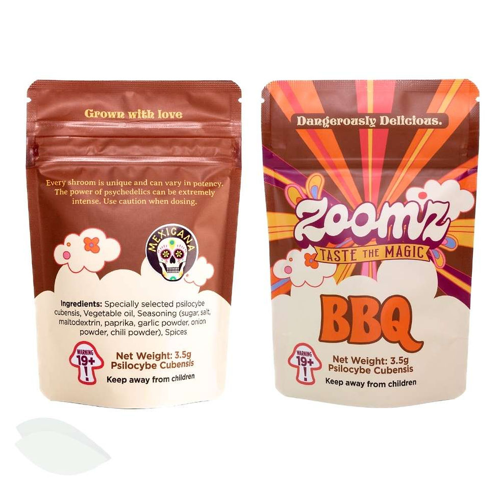 Thumbnail: BBQ Flavoured Blue Meanie Shroom Chips from Zoomz