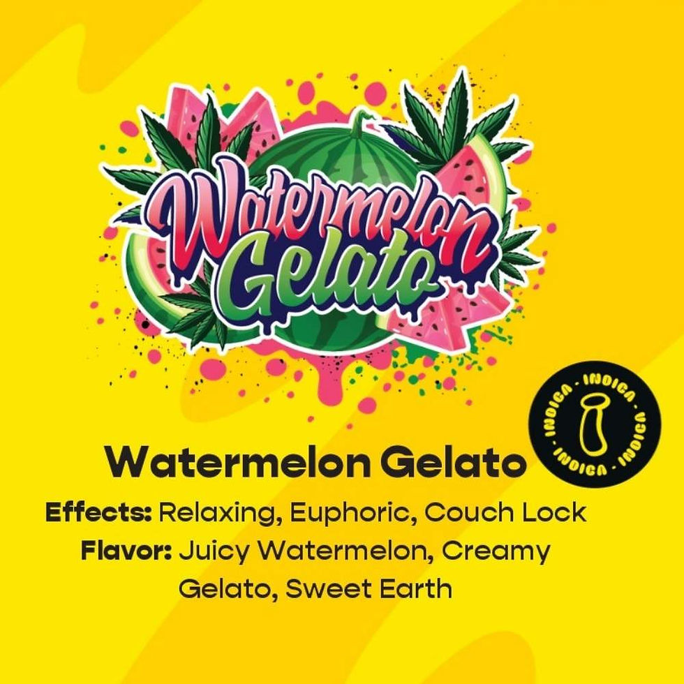 Thumbnail: Fat Packs Watermelon Gelato indica liquid diamonds infused pre-rolls with juicy watermelon flavour and relaxing couch-lock ef