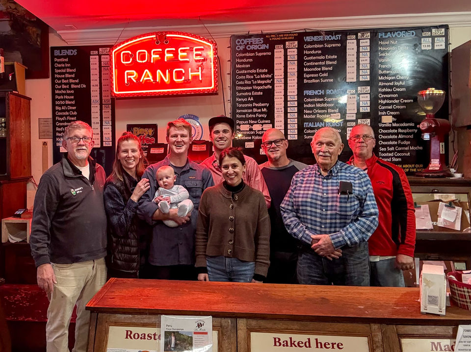 Three generations of Herman's Boy. The original founder of Herman's Boy, the previous owners, and the current owners