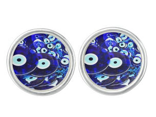 Hot Review! Blue Evil Eye amulets Cufflinks