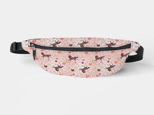 Top 5! Afro Unicorn Heart & Star Pink Pattern Fanny Pack