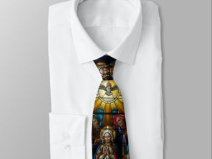 Top 10! Confirmation Stained Glass Virgin Mary Holy Ghost Neck Tie