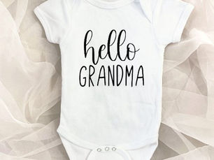 Review Hello Grandma Pregnancy Announcement Grandmother Baby Bodysuit