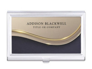 Top 5! Custom Name Luxury Black Gold Business Card Case