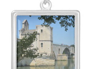 Hot Deals! The Pont d'Avignon on the Petit Rhône in France Silver Plated Necklace