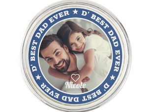 Review D' Best Dad Ever Modern Custom Photo Lapel Pin